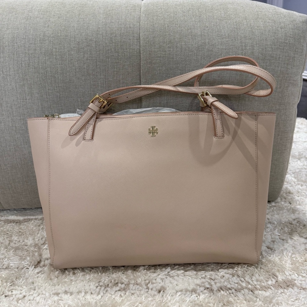 Tory Burch York Buckle Leather Medium/Large Tote Bag
